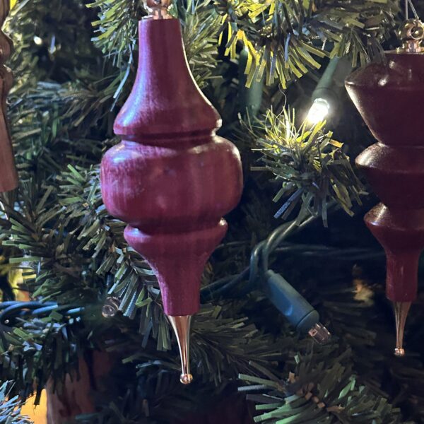 Hand Turned Purpleheart Ornament