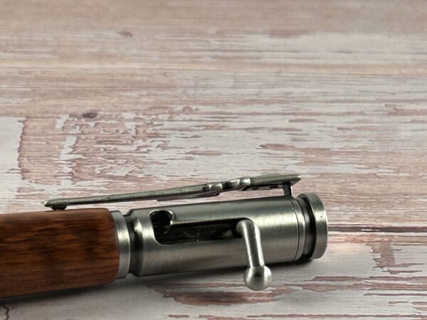 30 Caliber Snakewood Antique Pewter Bolt Action Pen - Image 2