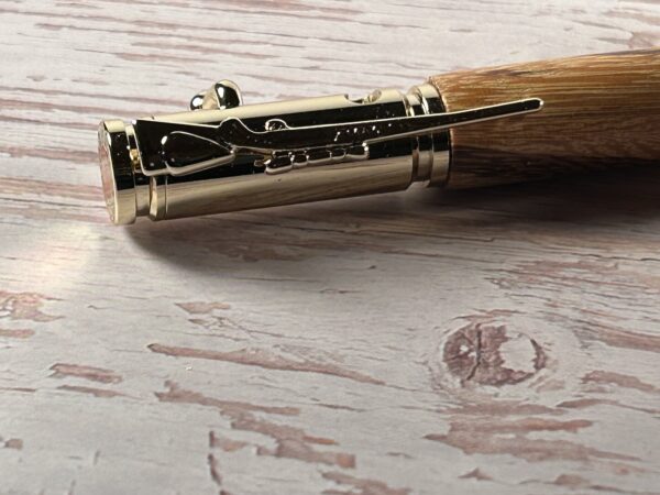 30 Caliber Tigre Caspi Gold Bolt Action Pen - Image 2