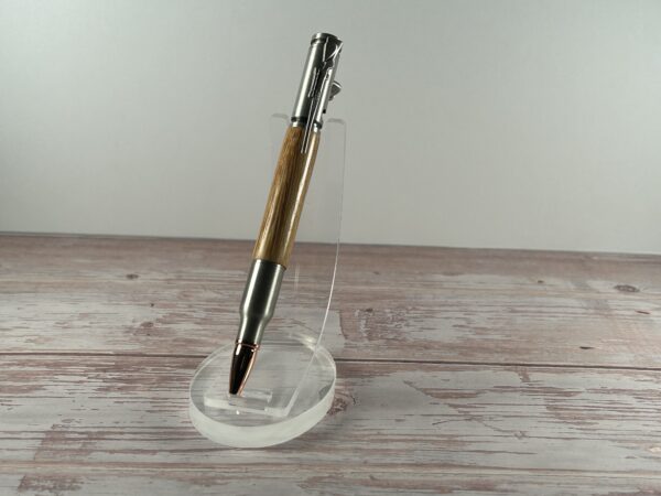 30 Caliber Tigre Caspi Antique Pewter Bolt Action Pen
