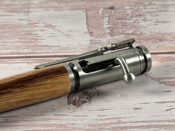 30 Caliber Tigre Caspi Antique Pewter Bolt Action Pen - Image 4