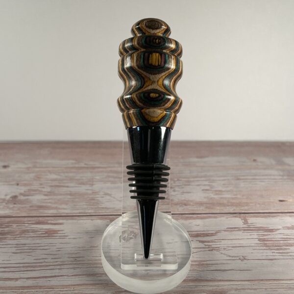 Hand Turned Laminated Wine Stopper