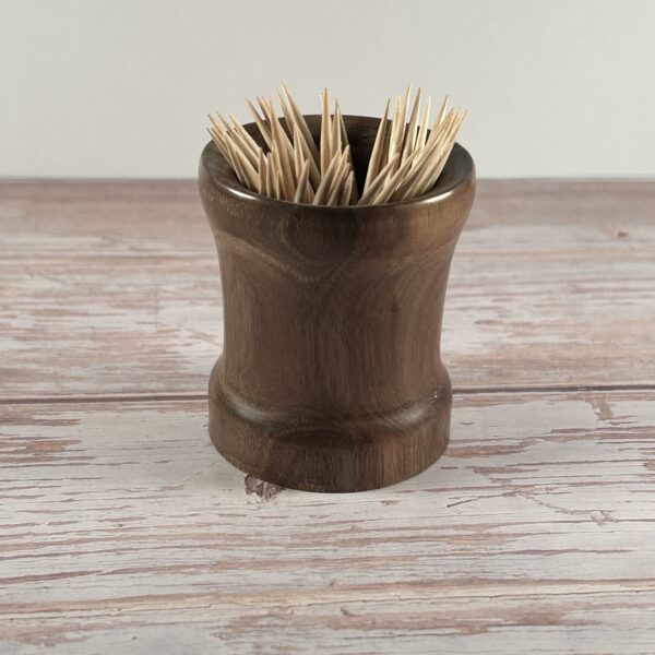 Hand Turned Walnut Toothpick Holder