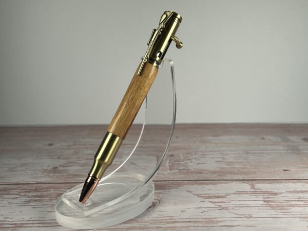 30 Caliber Tigre Caspi Antique Brass Bolt Action Pen