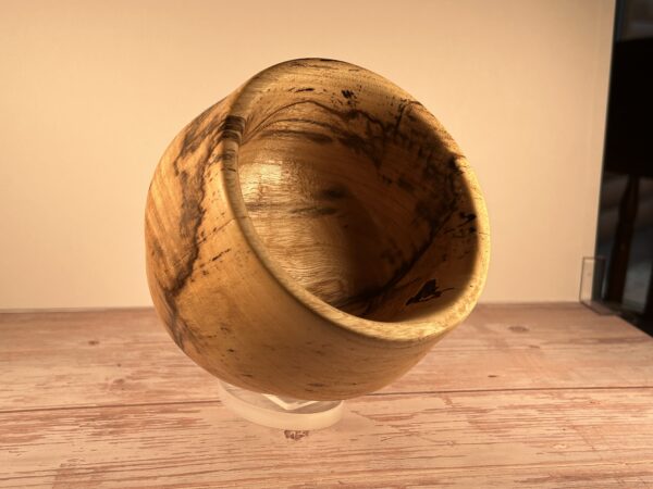Spalted Hackberry Wooden Bowl - Image 2