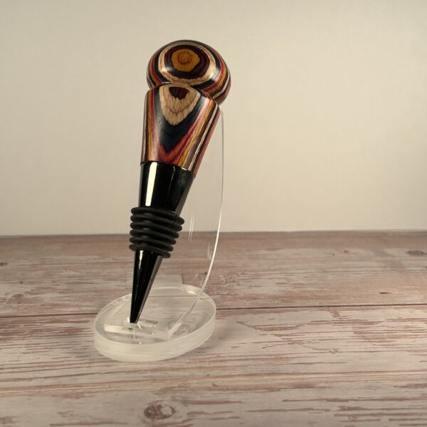 Hand Turned Laminated Wine Stopper