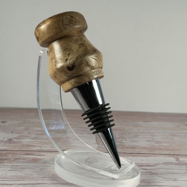 Hand Turned Ambrosia Maple Wine Stopper