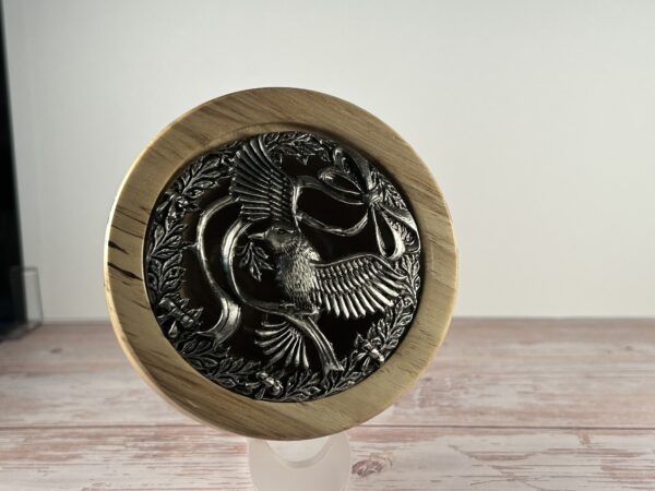 Hackberry Wooden Bowl with Filagree Lid - Image 2