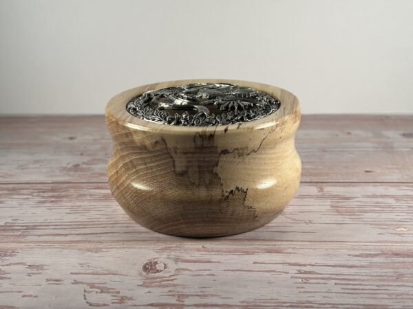 Hackberry Wooden Bowl with Filagree Lid