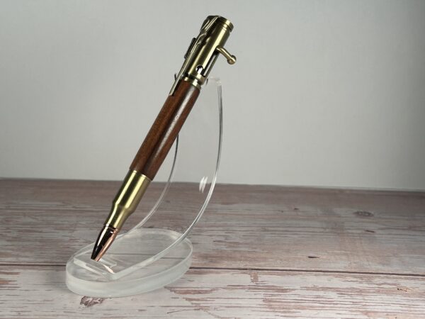 30 Caliber Morado Antique Brass Bolt Action Pen