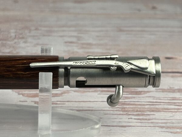 30 Caliber Cocobolo Antique Pewter Bolt Action Pen - Image 2