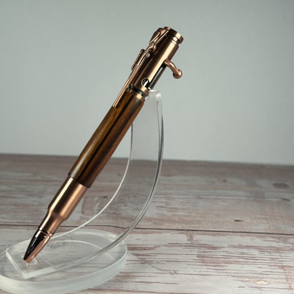 30 Caliber Cocobolo Antique Copper Bolt Action Pen
