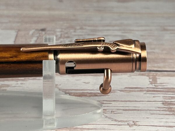 30 Caliber Cocobolo Antique Copper Bolt Action Pen - Image 2