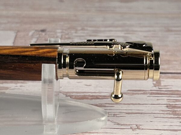 30 Caliber Cocobolo Gold Bolt Action Pen - Image 2