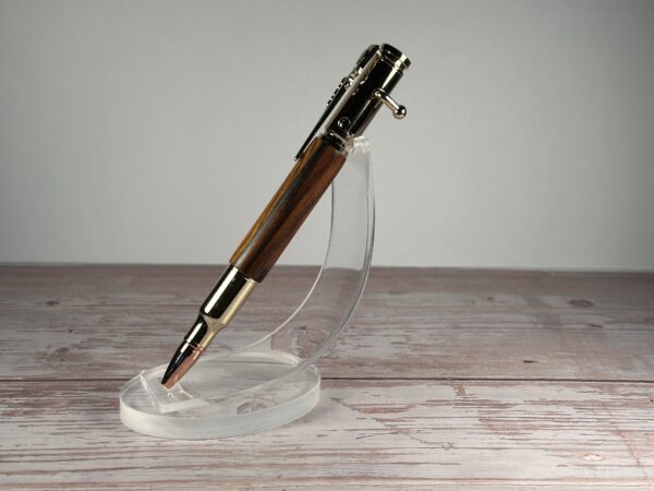 30 Caliber Cocobolo Gold Bolt Action Pen
