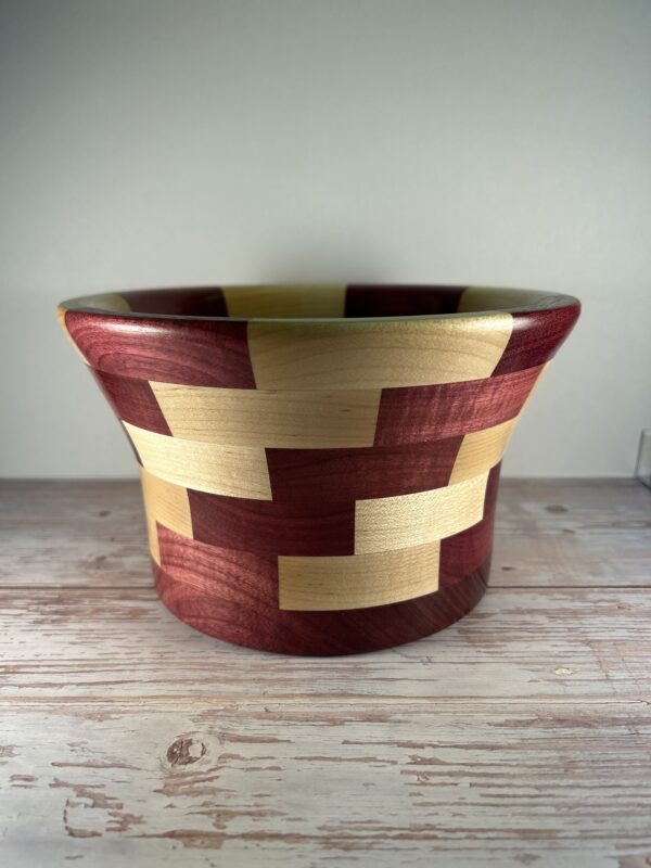 Purpleheart & Maple Segmented Bowl